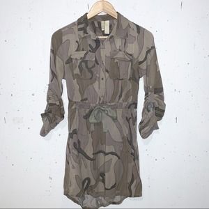 Camouflage Dress Japana Camo Button Down Small Spring Lightweight Small Trend